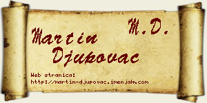 Martin Đupovac vizit kartica